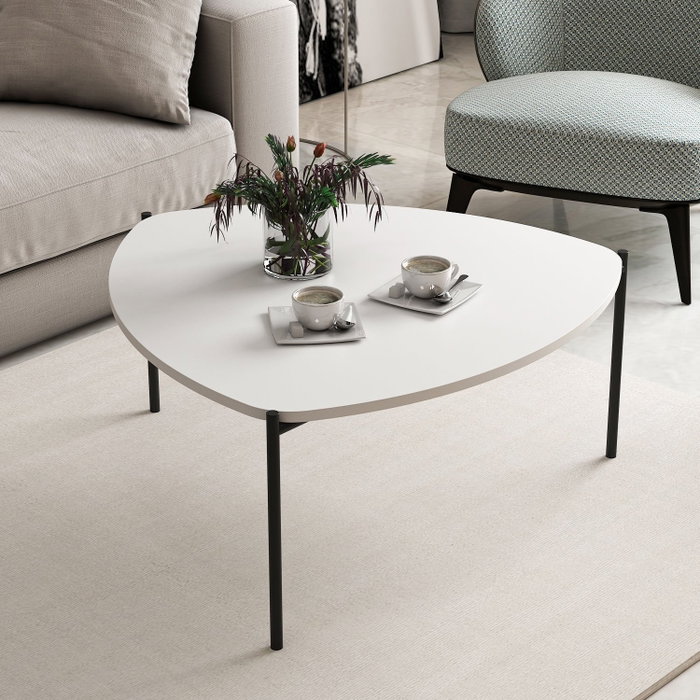 Hanah Home Lenny - Mesa de centro blanca
